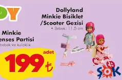 GOKİDY OYUNCAK DOLLYLAND MİNKİE BİSİKLET/SCOOTER GEZİSİ indirimli fiyat GOKİDY OYUNCAK DOLLYLAND MİNKİE BİSİKLET/SCOOTER GEZİSİ fiyat ve kampanya bilgisi